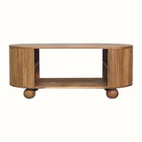 Jalla Open Fluted Coffee Table - Natural Coffee Tables - Bokel Home