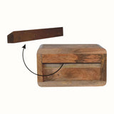 Jalla Open Wall Mounted Bedside, Small - Natural Bedside Tables - Bokel Home