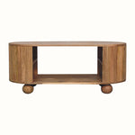 Jalla Open Fluted Coffee Table - Natural Coffee Tables Bokel Home