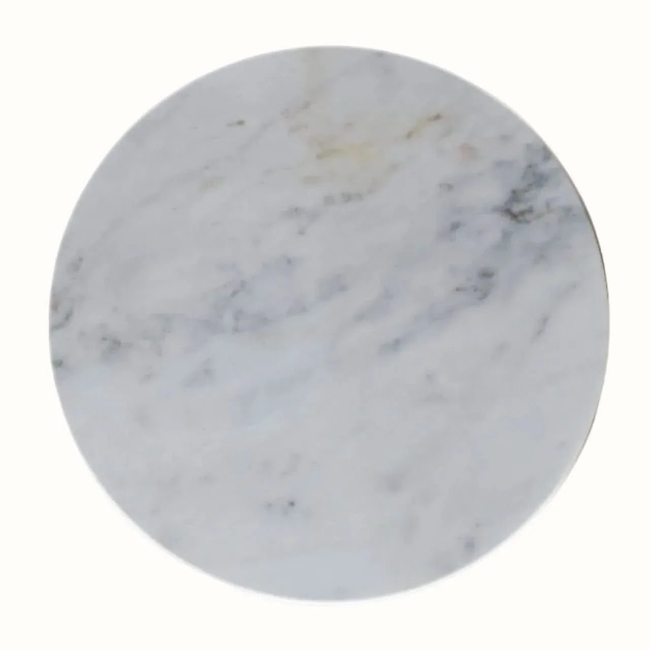Kaia Marble Top Circular Side Table - Amber Oak Side Tables - Bokel Home