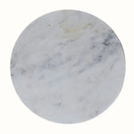 Kaia Marble Top Circular Side Table - Amber Oak Side Tables - Bokel Home