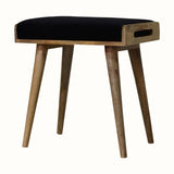 Keene Bench - Black Velvet/Natural Bench - Bokel Home