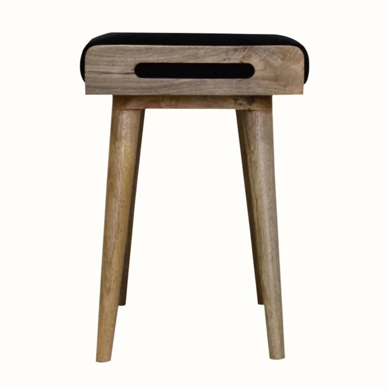 Keene Bench - Black Velvet/Natural Bench - Bokel Home