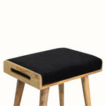 Keene Bench - Black Velvet/Natural Bench - Bokel Home