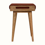Keene Bench - Burnt Red Velvet/Natural Bench - Bokel Home
