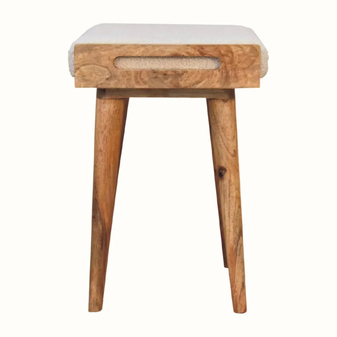 Keene Bench - Cream Boucle/Natural Bench - Bokel Home