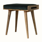 Keene Bench - Forest Green Velvet/Natural Bench - Bokel Home