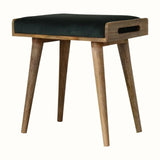 Keene Bench - Forest Green Velvet/Natural Bench - Bokel Home