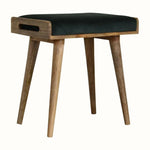 Keene Bench - Forest Green Velvet/Natural Bench - Bokel Home