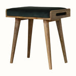 Keene Bench - Forest Green Velvet/Natural Bench - Bokel Home