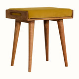 Keene Bench - Mustard Velvet/Natural Bench - Bokel Home
