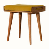Keene Bench - Mustard Velvet/Natural Bench - Bokel Home
