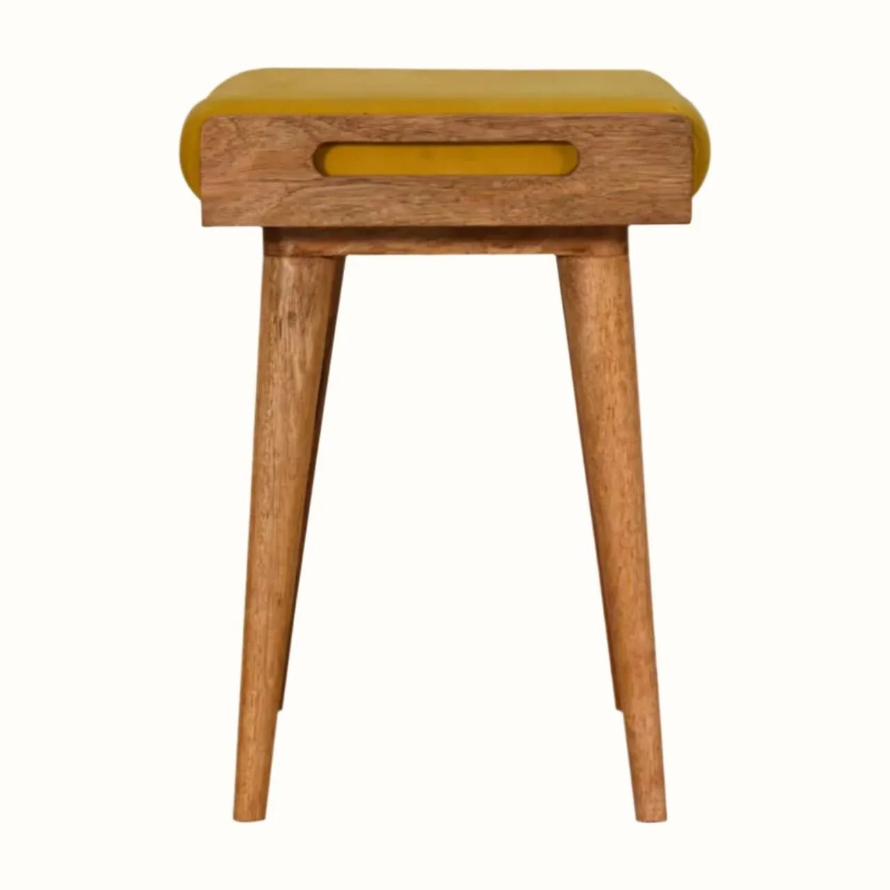 Keene Bench - Mustard Velvet/Natural Bench - Bokel Home