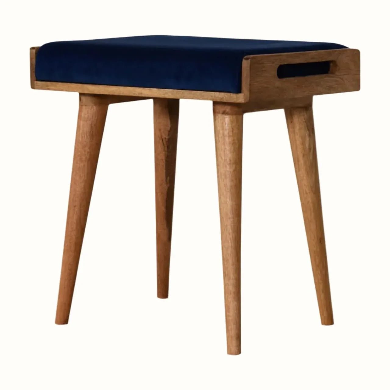 Keene Bench - Royal Blue Velvet/Natural Bench - Bokel Home