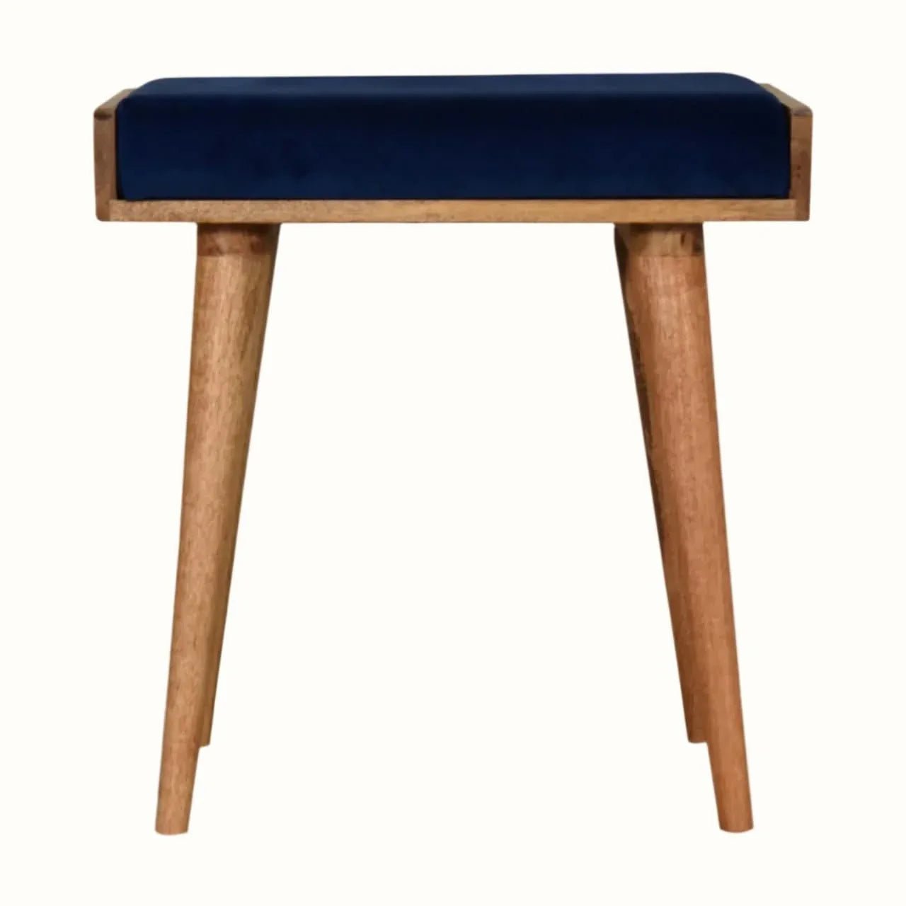 Keene Bench - Royal Blue Velvet/Natural Bench - Bokel Home