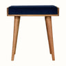 Keene Bench - Royal Blue Velvet/Natural Bench - Bokel Home
