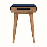 Keene Bench - Royal Blue Velvet/Natural Bench - Bokel Home