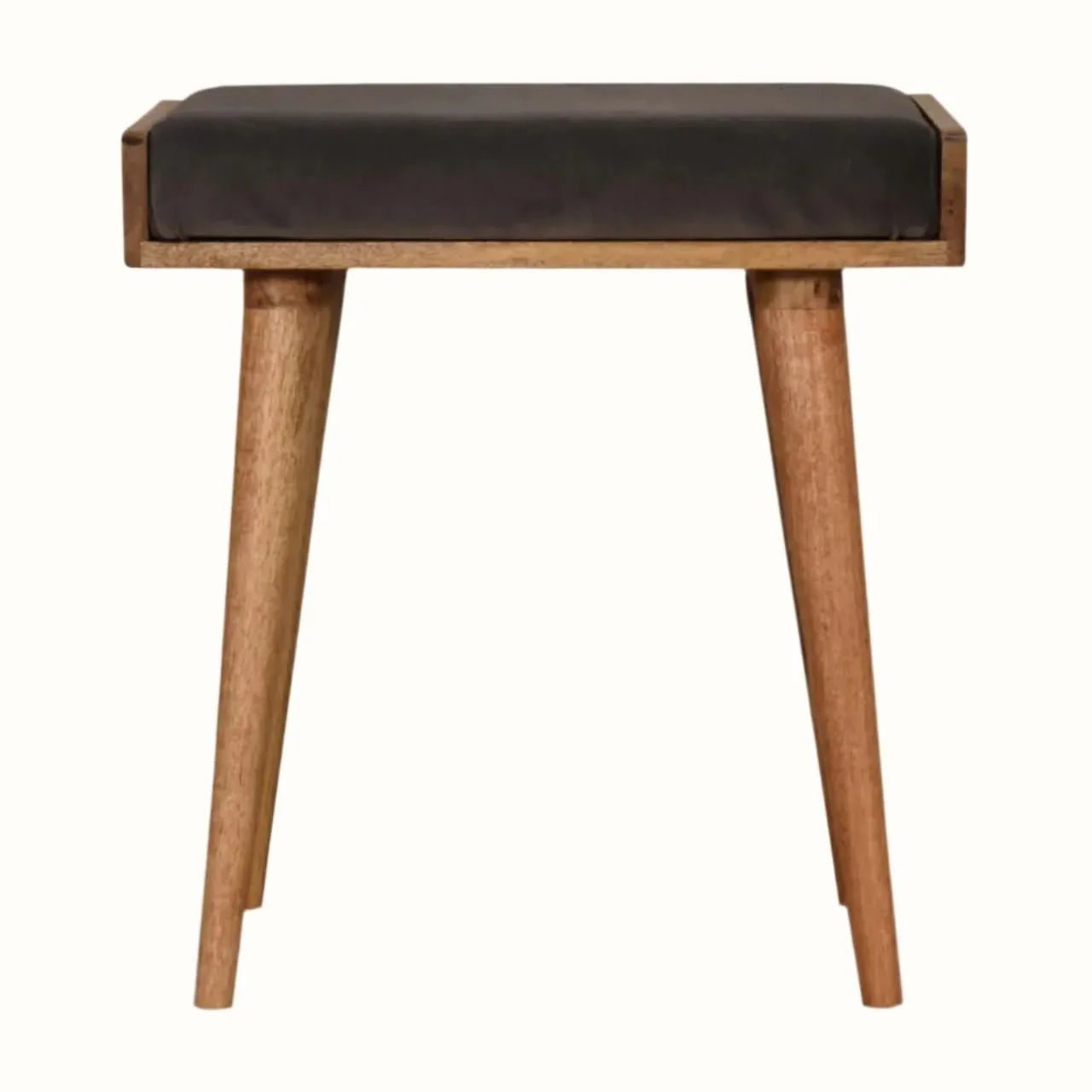 Keene Bench - Stone Grey Velvet/Natural Bench - Bokel Home