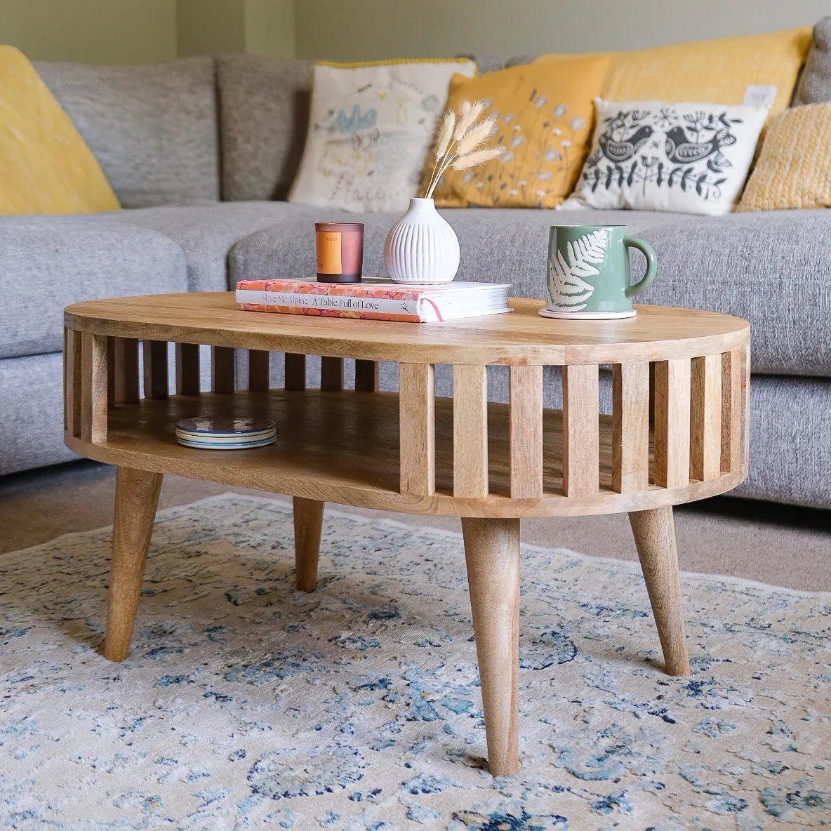 Kimber Open Coffee Table, Medium - Natural Coffee Tables - Bokel Home