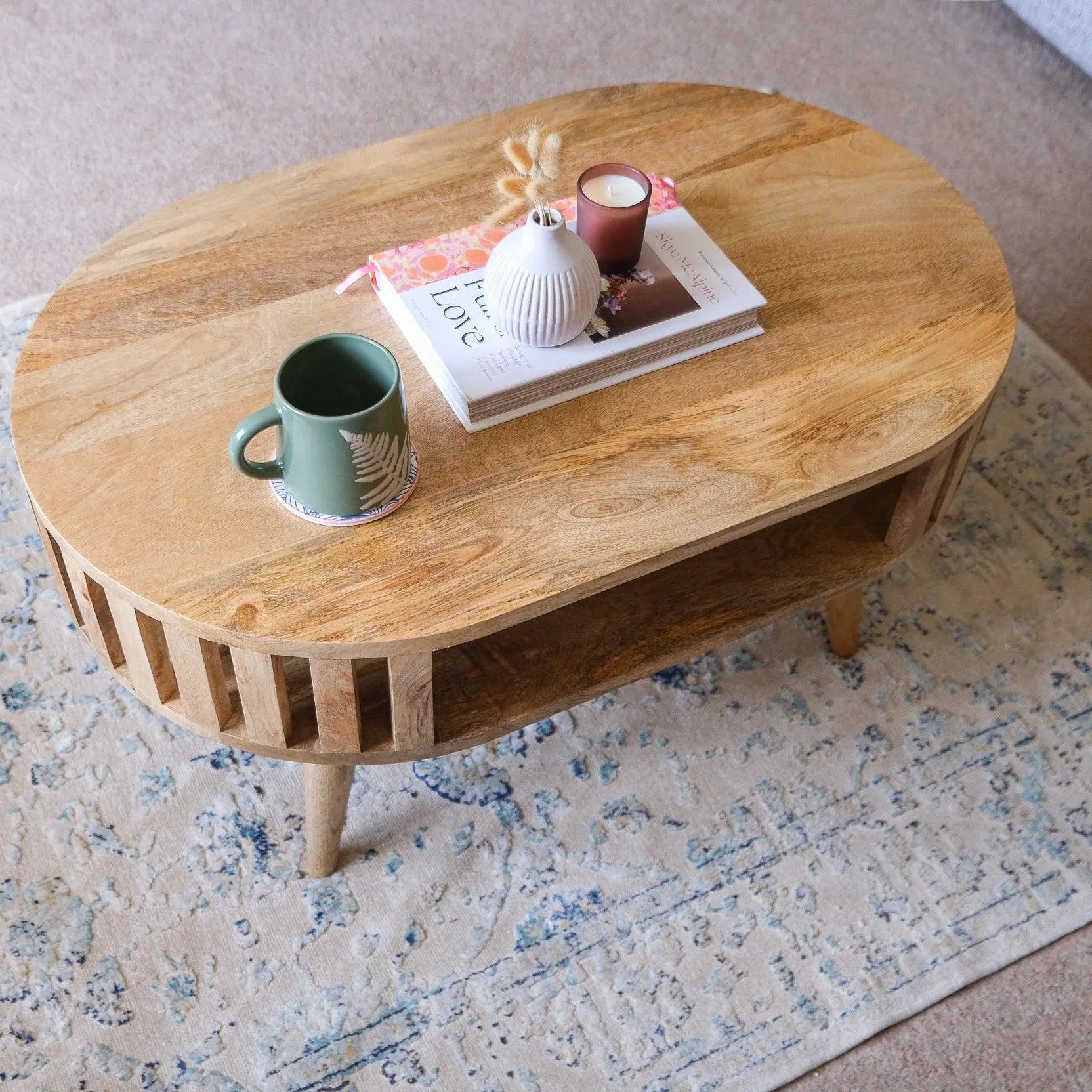 Kimber Open Coffee Table, Medium - Natural Coffee Tables - Bokel Home