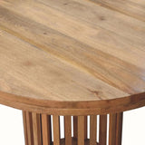 Kimber Round Dining Table- Natural Dining Tables - Bokel Home