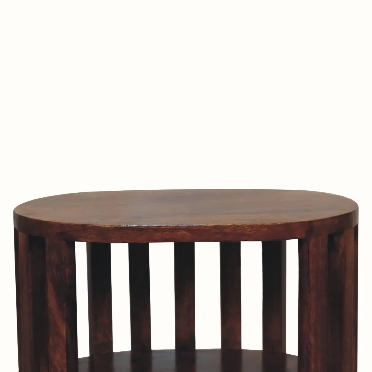 Kimber Slatted Open Bedside Table, Medium - Chestnut Bedside Tables - Bokel Home