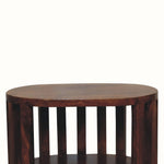 Kimber Slatted Open Bedside Table, Medium - Chestnut Bedside Tables - Bokel Home