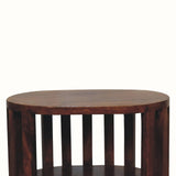 Kimber Slatted Open Bedside Table, Medium - Chestnut Bedside Tables - Bokel Home