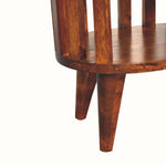 Kimber Slatted Open Bedside Table, Medium - Chestnut Bedside Tables - Bokel Home