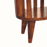 Kimber Slatted Open Bedside Table, Medium - Chestnut Bedside Tables - Bokel Home