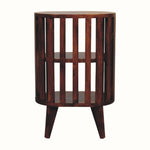 Kimber Slatted Open Bedside Table, Medium - Chestnut Bedside Tables - Bokel Home
