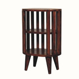 Kimber Slatted Open Bedside Table, Medium - Chestnut Bedside Tables - Bokel Home