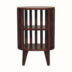 Kimber Slatted Open Bedside Table, Medium - Chestnut Bedside Tables - Bokel Home