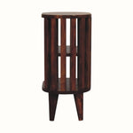 Kimber Slatted Open Bedside Table, Medium - Chestnut Bedside Tables - Bokel Home