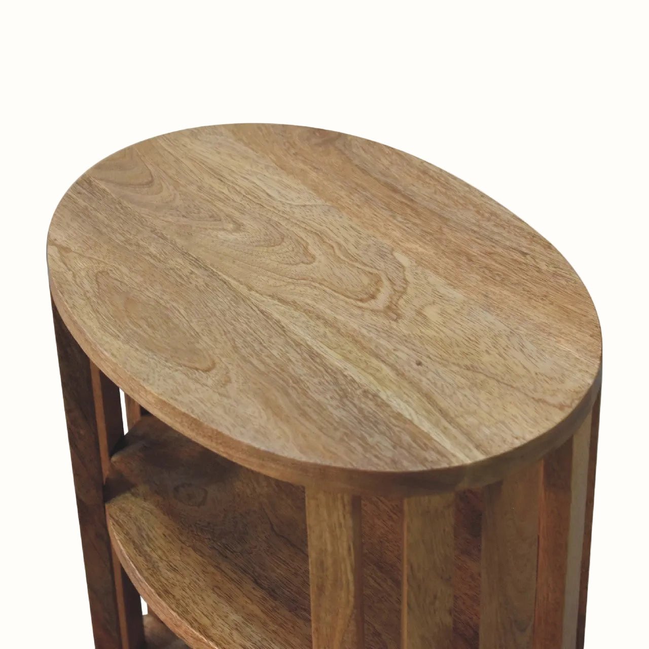 Kimber Slatted Open Bedside Table, Medium - Natural Bedside Tables - Bokel Home