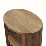 Kimber Slatted Open Bedside Table, Medium - Natural Bedside Tables - Bokel Home