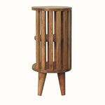 Kimber Slatted Open Bedside Table, Medium - Natural Bedside Tables - Bokel Home