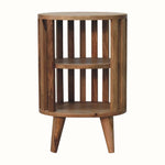 Kimber Slatted Open Bedside Table, Medium - Natural Bedside Tables - Bokel Home