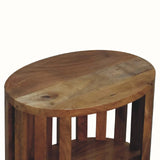 Kimber Slatted Open Bedside Table, Small - Natural Bedside Tables - Bokel Home