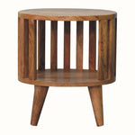 Kimber Slatted Open Bedside Table, Small - Natural Bedside Tables - Bokel Home