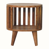 Kimber Slatted Open Bedside Table, Small - Natural Bedside Tables - Bokel Home