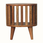 Kimber Slatted Open Bedside Table, Small - Natural Bedside Tables - Bokel Home