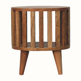 Kimber Slatted Open Bedside Table, Small - Natural Bedside Tables - Bokel Home