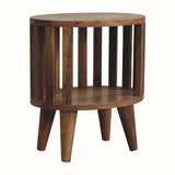 Kimber Slatted Open Bedside Table, Small - Natural Bedside Tables - Bokel Home