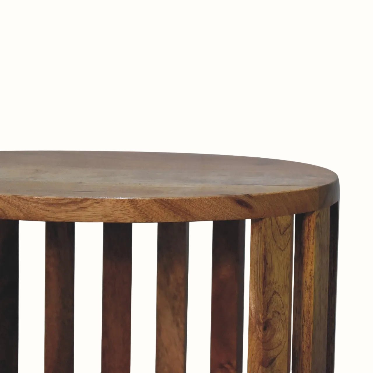 Kimber Slatted Open Bedside Table, Small - Natural Bedside Tables - Bokel Home