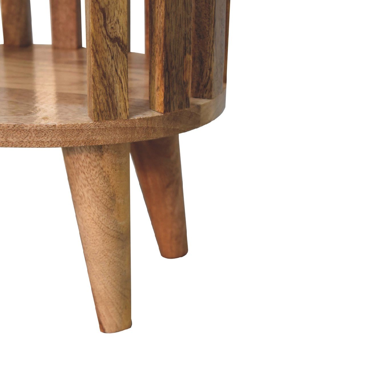 Kimber Slatted Open Bedside Table, Small - Natural Bedside Tables - Bokel Home