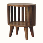 Kimber Slatted Open Bedside Table, Small - Natural Bedside Tables - Bokel Home