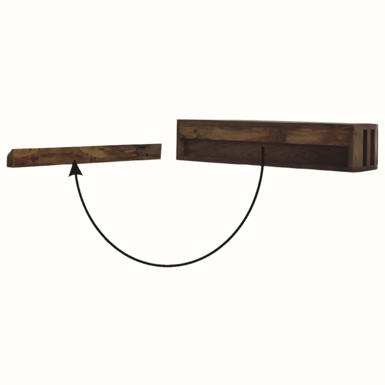 Kimber Wall Mounted Console Table - Natural Console Tables - Bokel Home