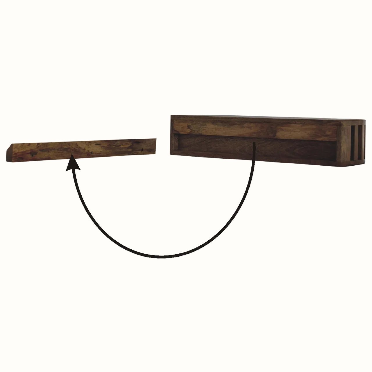 Kimber Wall Mounted Console Table - Natural Console Tables - Bokel Home