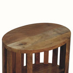 Kimber Slatted Open Bedside Table, Small - Natural